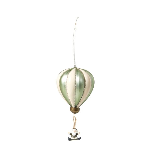 Julekugle Luftballon mintgrøn og hvid