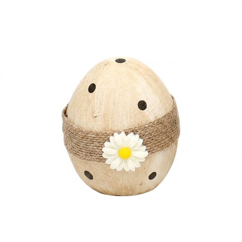 Påskeæg med bånd og blomst