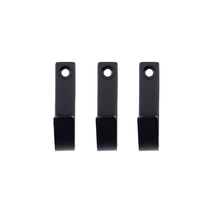 Meraki Knage i børstet sort stål 3-pak