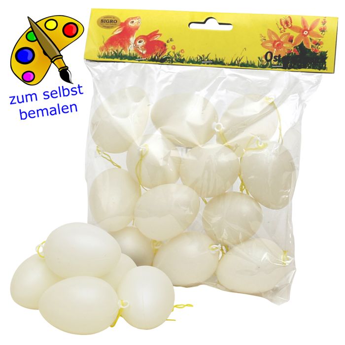 Påskeæg i plast til at male på