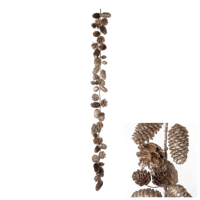 Guldfarvet kogleguirlande