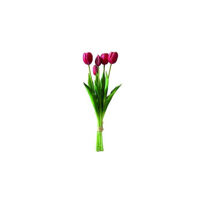 Buket med tulipaner 39 cm høje pink