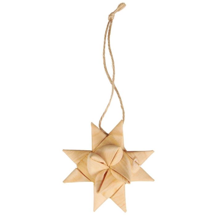 Stjerne flettet i spån til ophæng