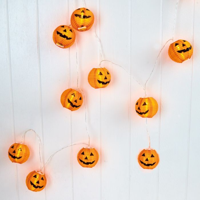 Halloween lyskæde med græskar