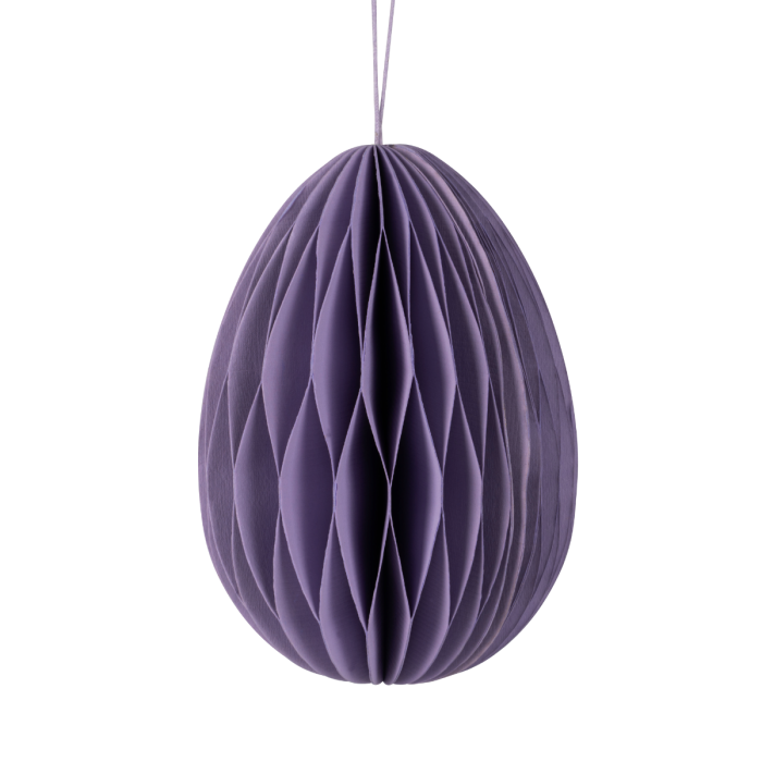 Påskeæg i papir lavendel 7,5 cm