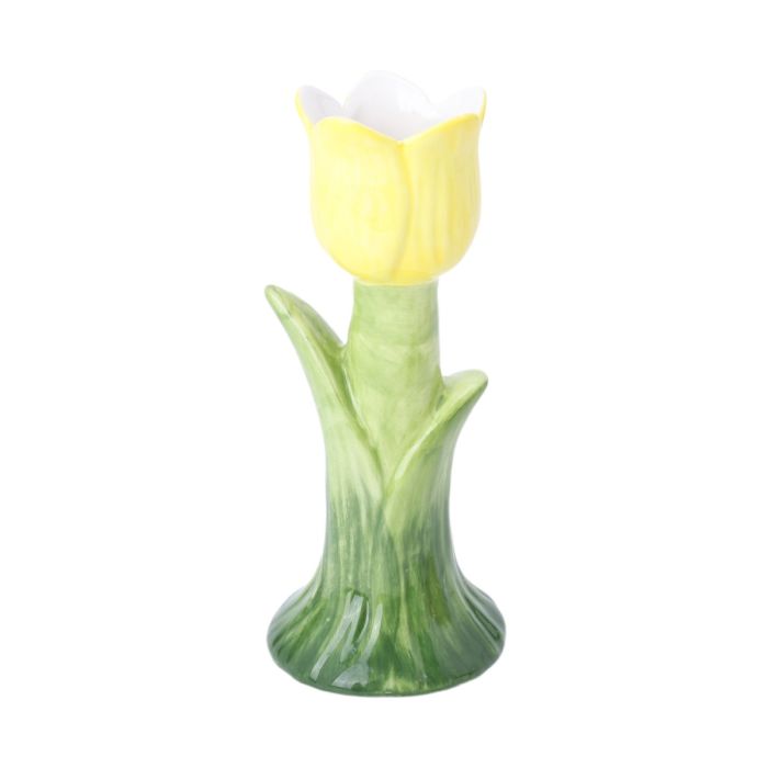 Tulipanvase 17 cm høj gul