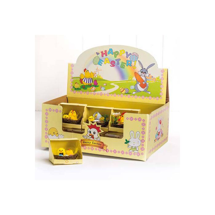 Chenille kyllinger i rede