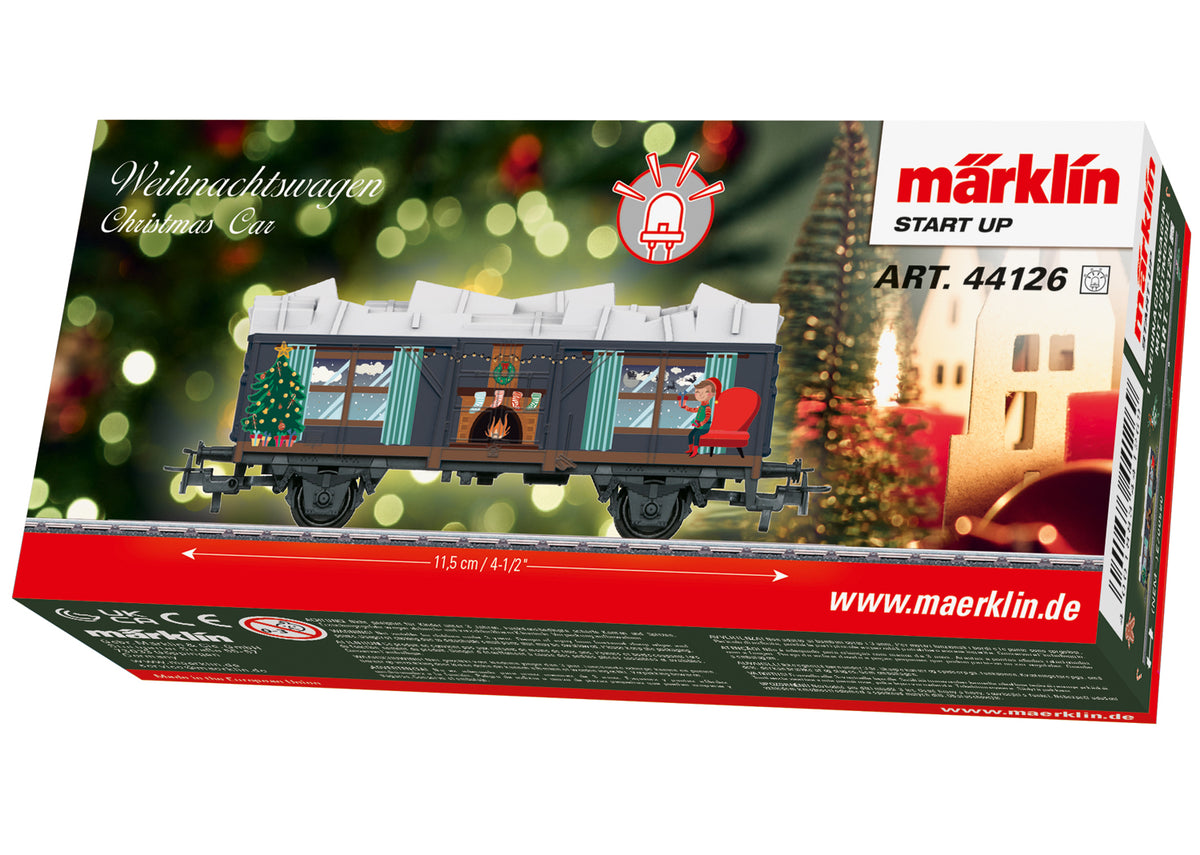 Æske med Märklin Juletogvogn med lys