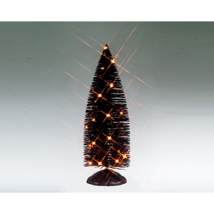 Black Bristle Tree With Orange Lights