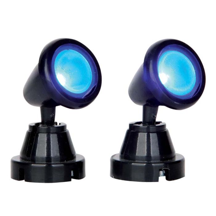 Round Spot Light, Blue, Set Of 2