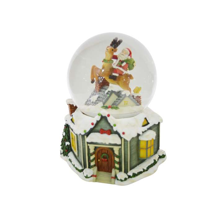 Snekugle julemand på taget