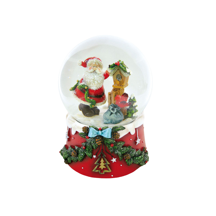 Snekugle Julemand ved fuglehus