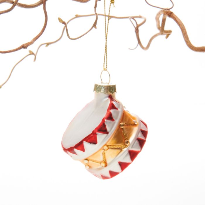 Julekugle Tromme 5 cm høj