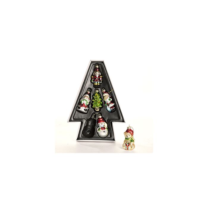 Julekugler mini-figurer 6 stk.