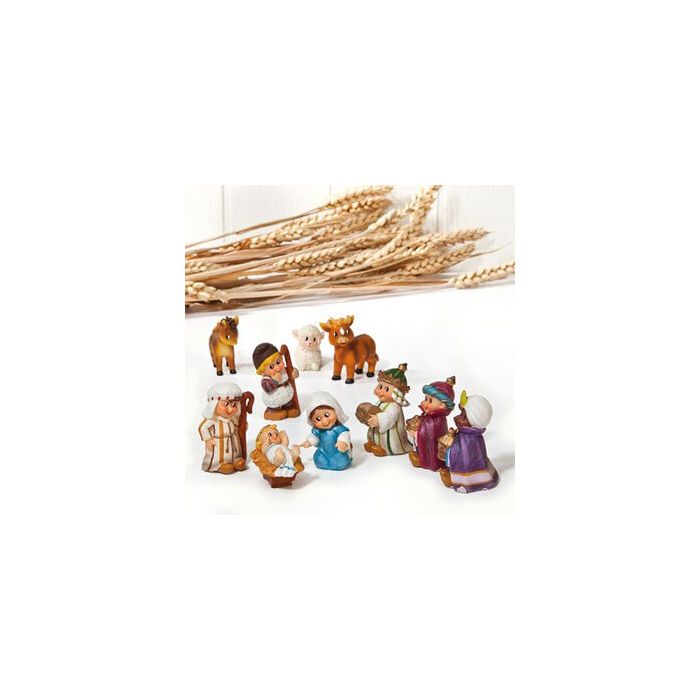 Krybbespil med små figurer 4 cm høje