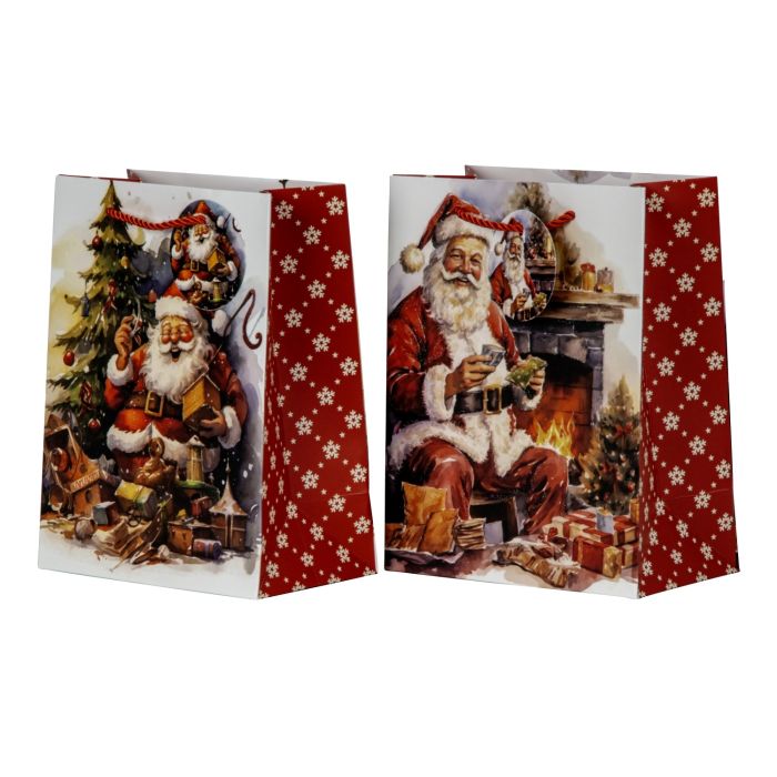 Gaveposer med julemotiv og hank 6-pak