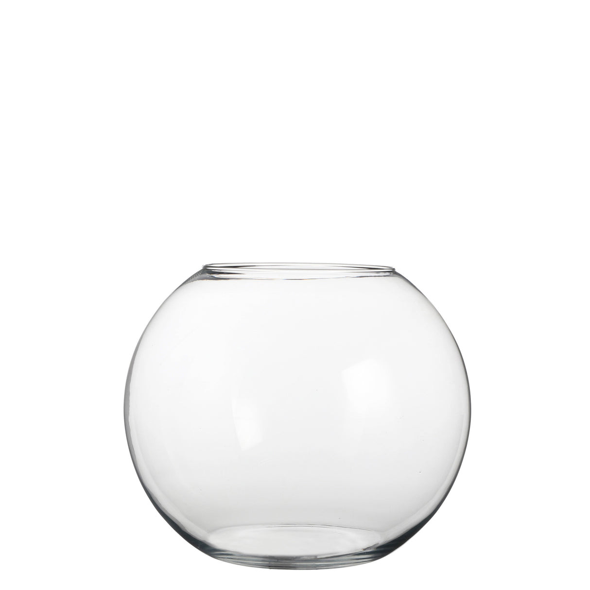 Glasbowle i kalrt glas 20 cm høj 25 cm i dia