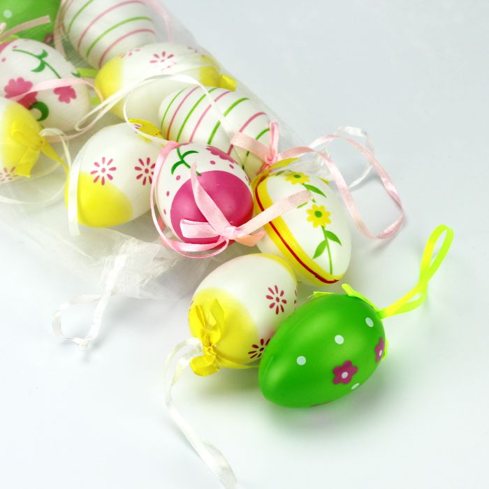 Påskeæg i plast til dekoration ude og inde