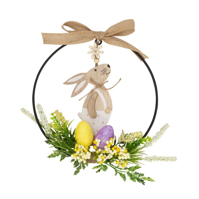 Metalring med påskedekoration
