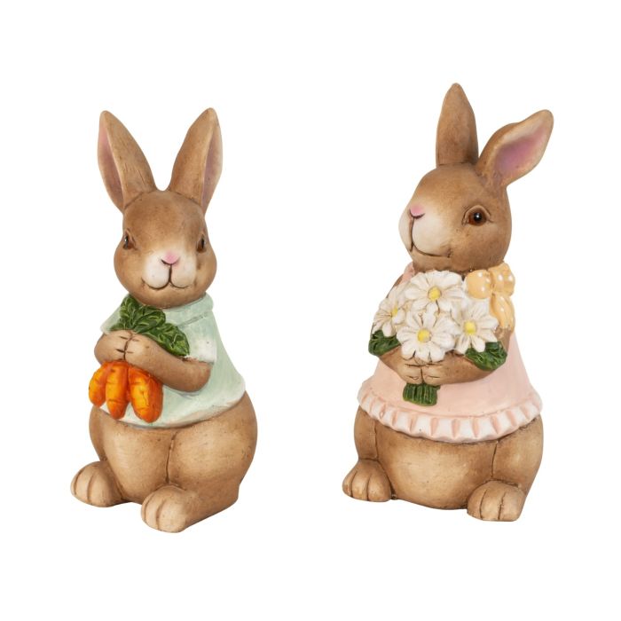 Påskehare med gulerødder eller blomster