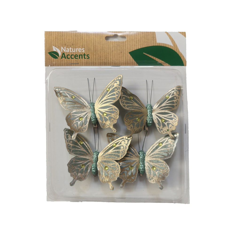 Light GreenButterfly Aida on Clip 9cm