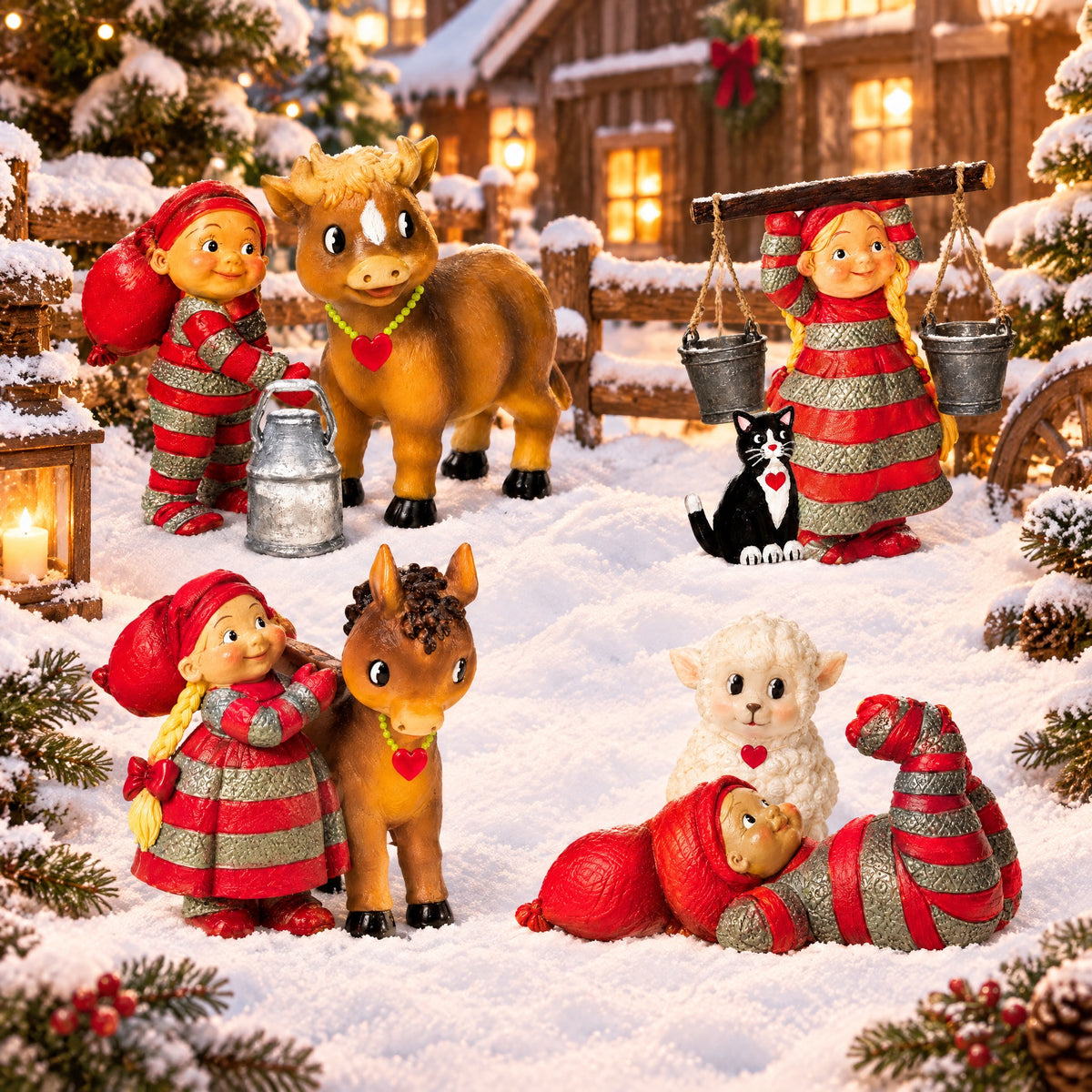 Babynisse arbejder på gården