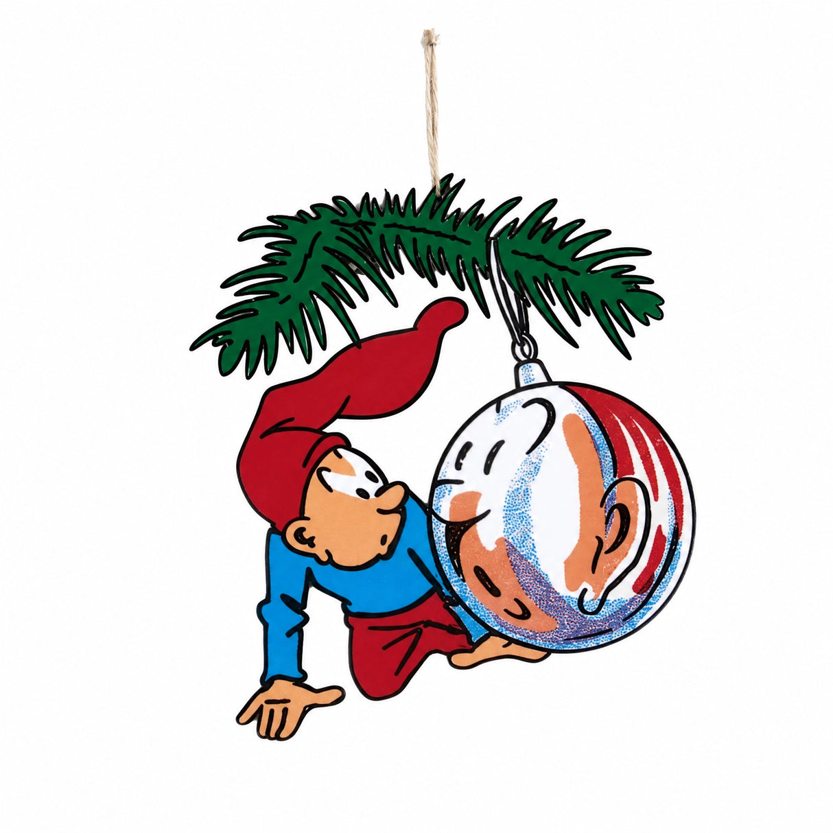 Brammingnisse i træ 40 cm med dyr eller pynt