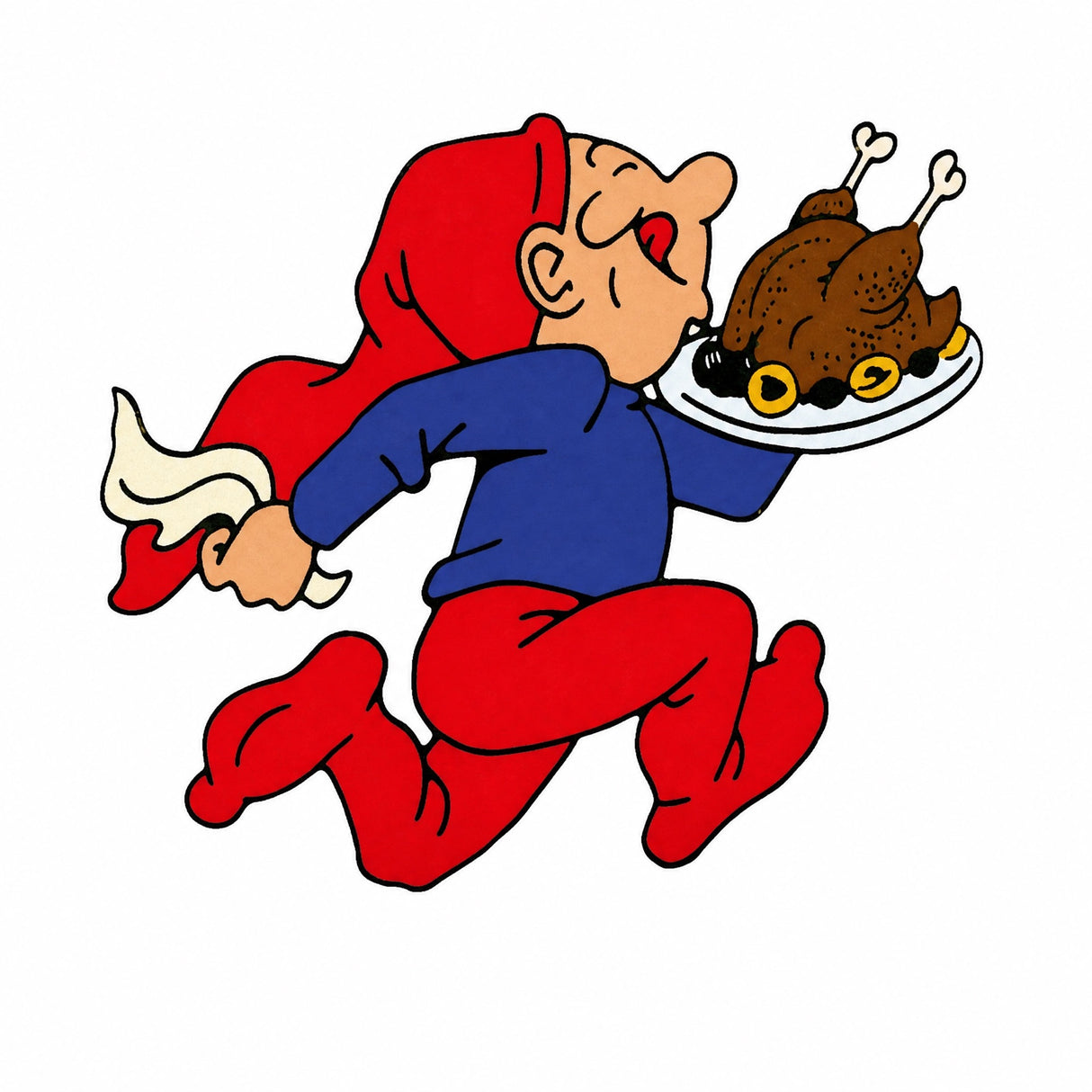 Bramming nisse i træ 60 cm med julelækkerier