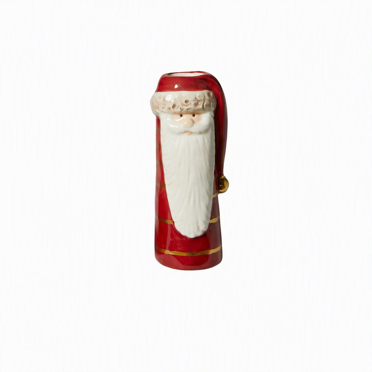 Vase med julemand 10 cm høj
