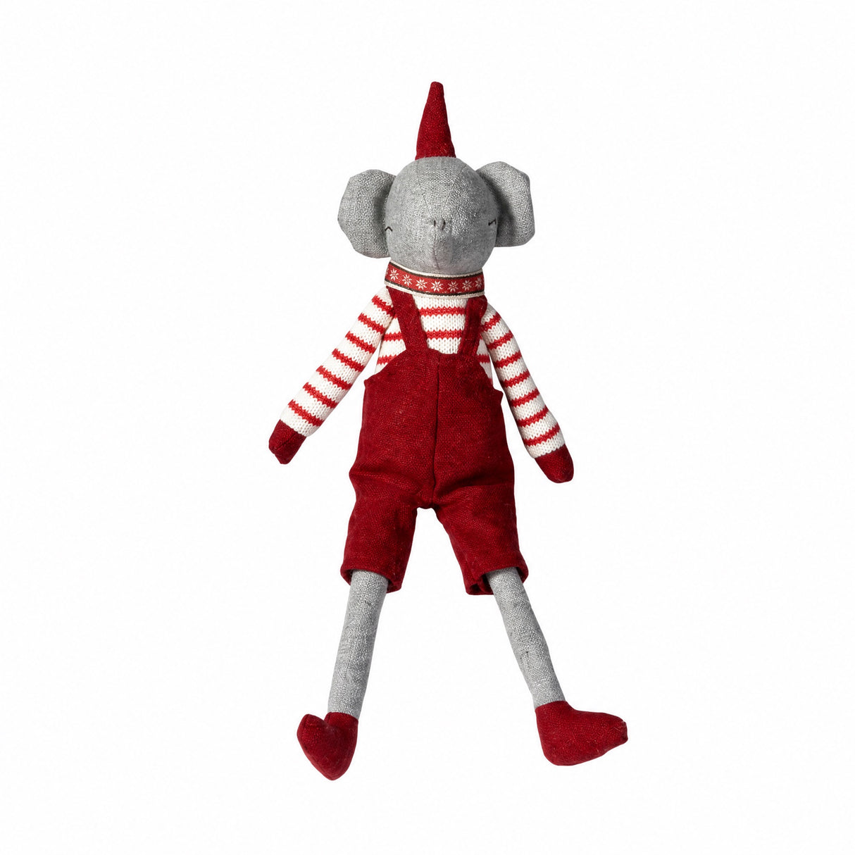 Elefant med nissehue 35 cm høj