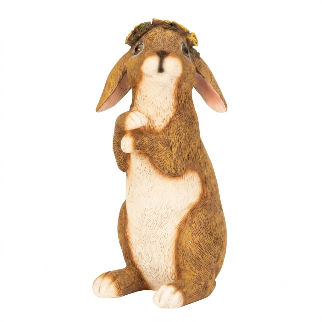 Hare med blomsterkrans 20 cm høj