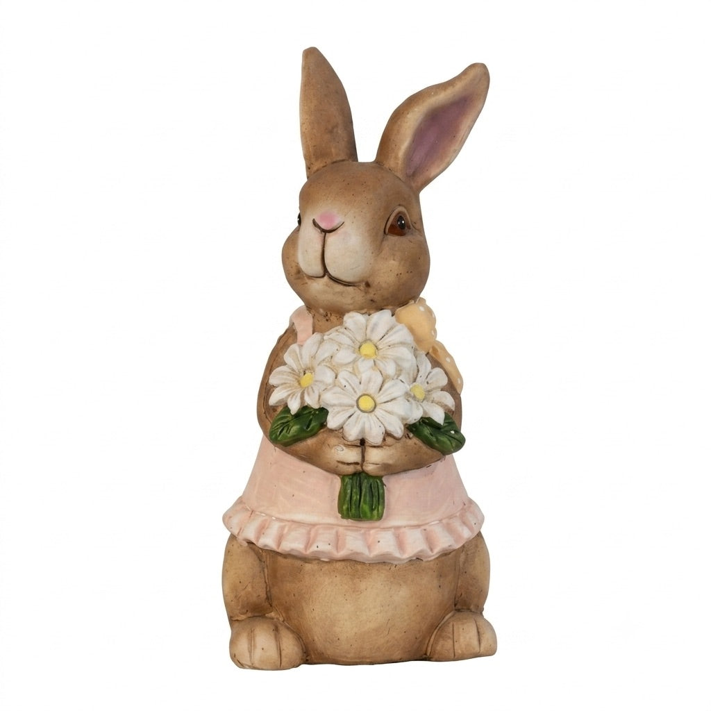 Påskehare med blomster eller gulerødder