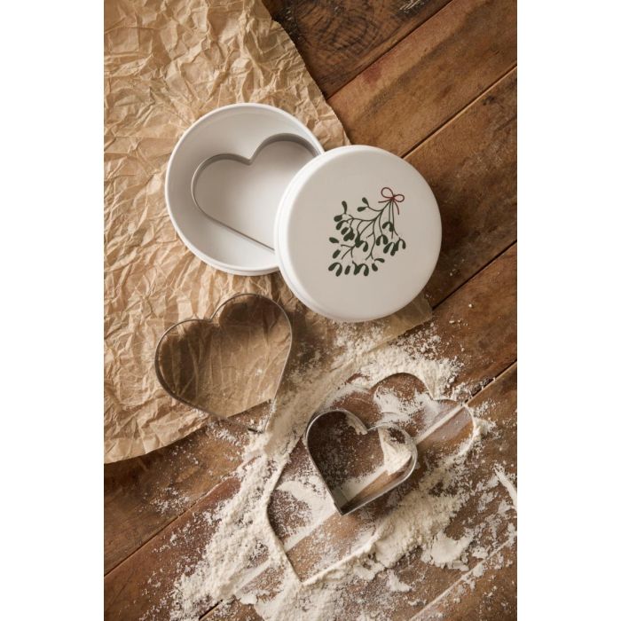 Dåse med 3 hjerte-kageudstikkere