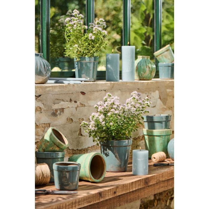 Ib Laursen lys og keramik i støvet blå