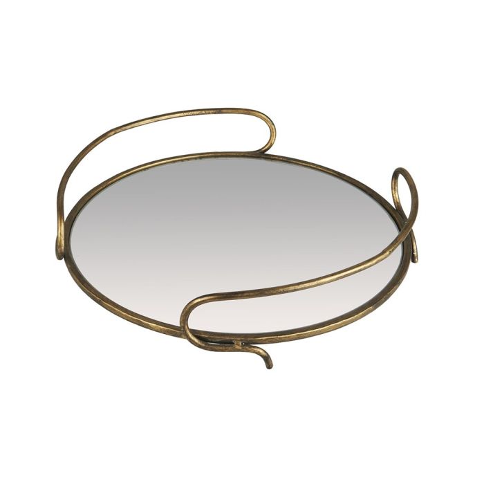 Ib Laursen messingbakke m/hanke og spejlbund set ovenfra