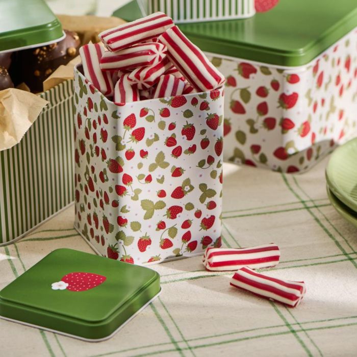 Ib Laursen kagedåser med jordbærmotiv