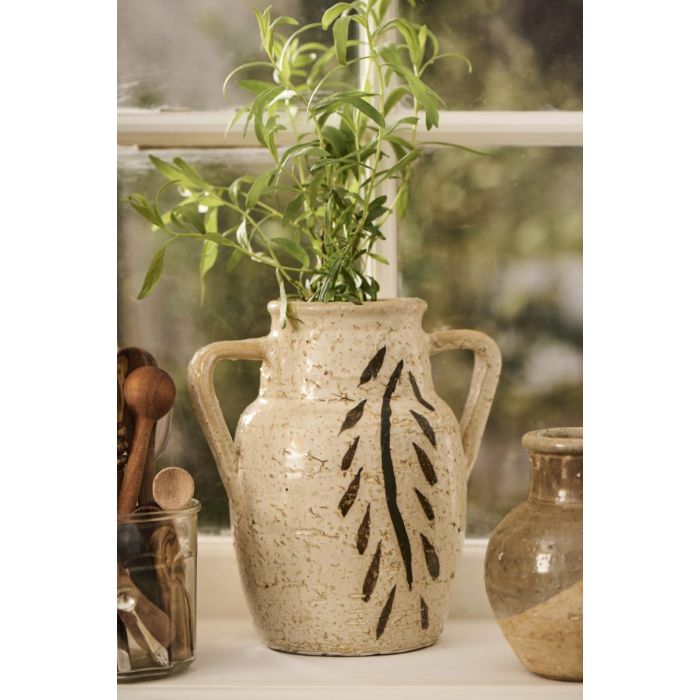 Vase m/hanke bladmønster Avignon