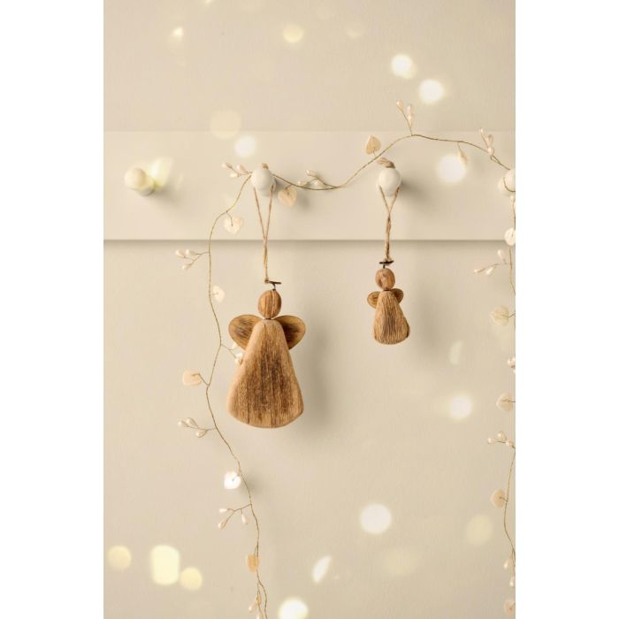 Guirlande m/hvide hjerteperler