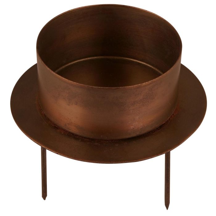 Lysholder med spyd til bloklys kobber