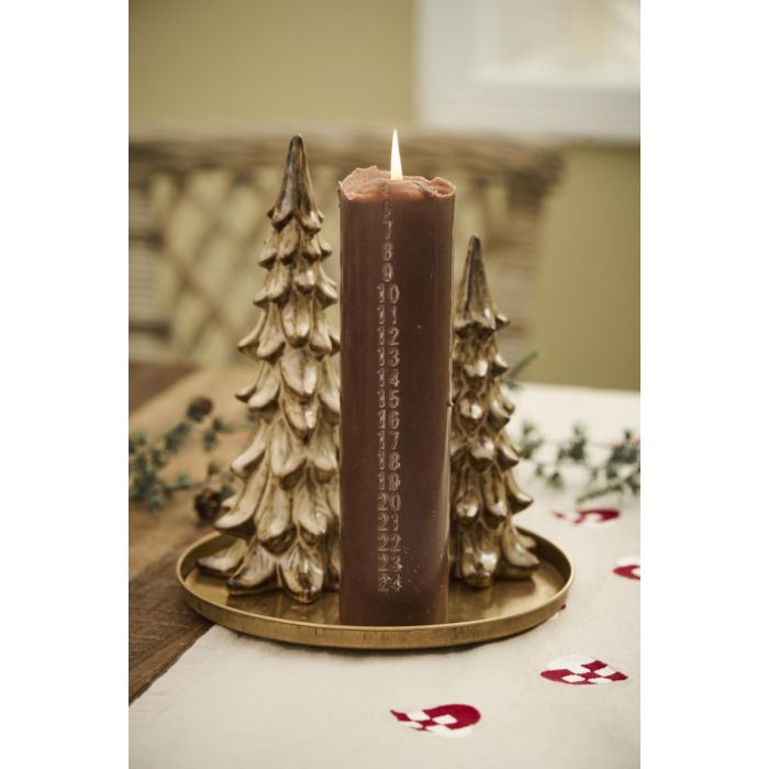 Ib Laursen Kalenderlys 1-24 præget tal hasselnød