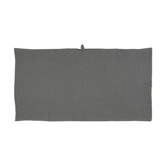 Ib Laursen antracit Liseleje håndklæde 50x100 cm foldet ud