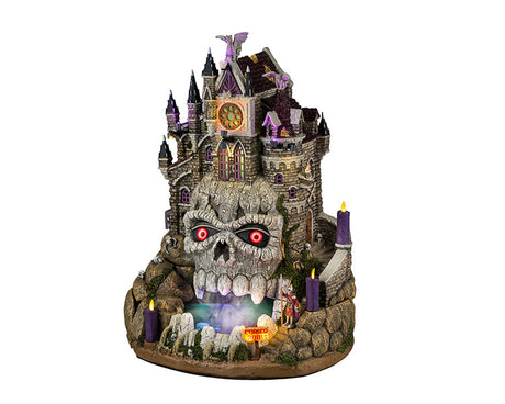 Spooky Town borgruin som halloween pynt