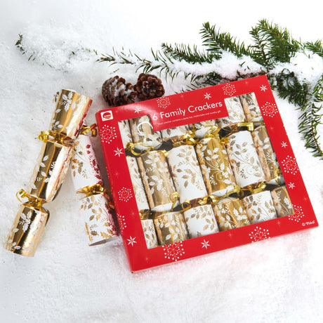 Knallerter til jul i guld og hvid