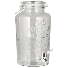 Saftdispenser med tappehane i klart glas fra Ib Laursen