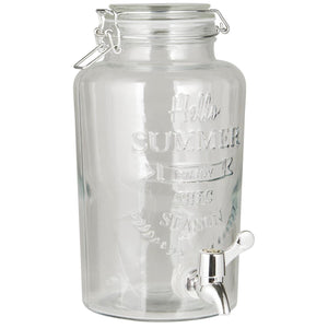 Saftdispenser med tappehane i klart glas fra Ib Laursen