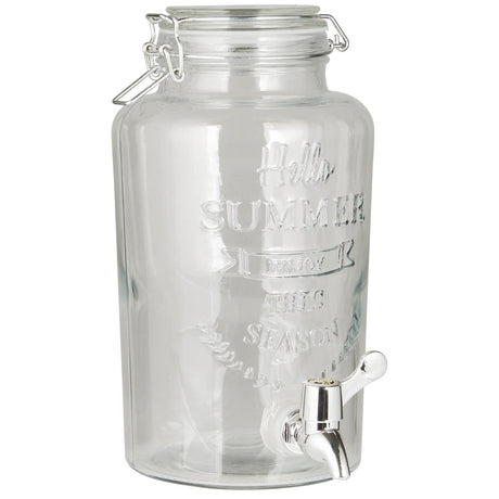Saftdispenser med tappehane i klart glas fra Ib Laursen