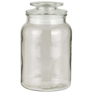 Opbevaringsglas fra Ib Laursen i klart glas med tætsluttende glaslåg og kapacitet på 1250 ml