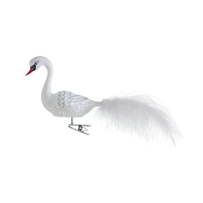 Svane i glas med klips