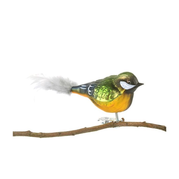 Fugl i glas med klips Musvit