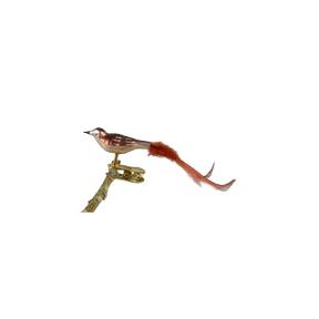 Fugl i glas med klips Nattergal